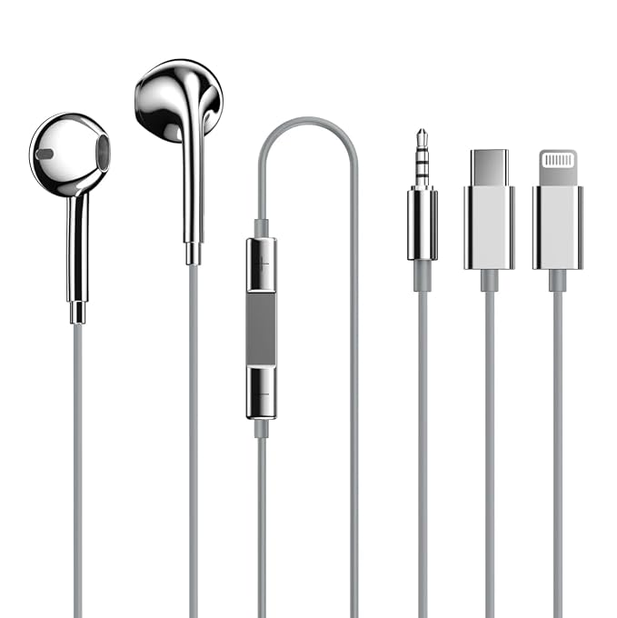 Metal Wired Earphones with Mic