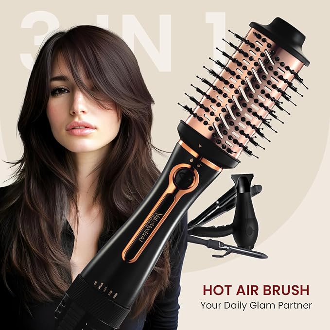 3-in-1 Hot Air Brush – Hair Dryer, Volumizer & Styler
