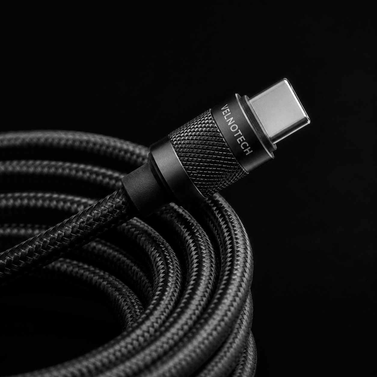 Velnotech 240W Pro Braided USB-C Cable – Max-Power Fast Charging Cable