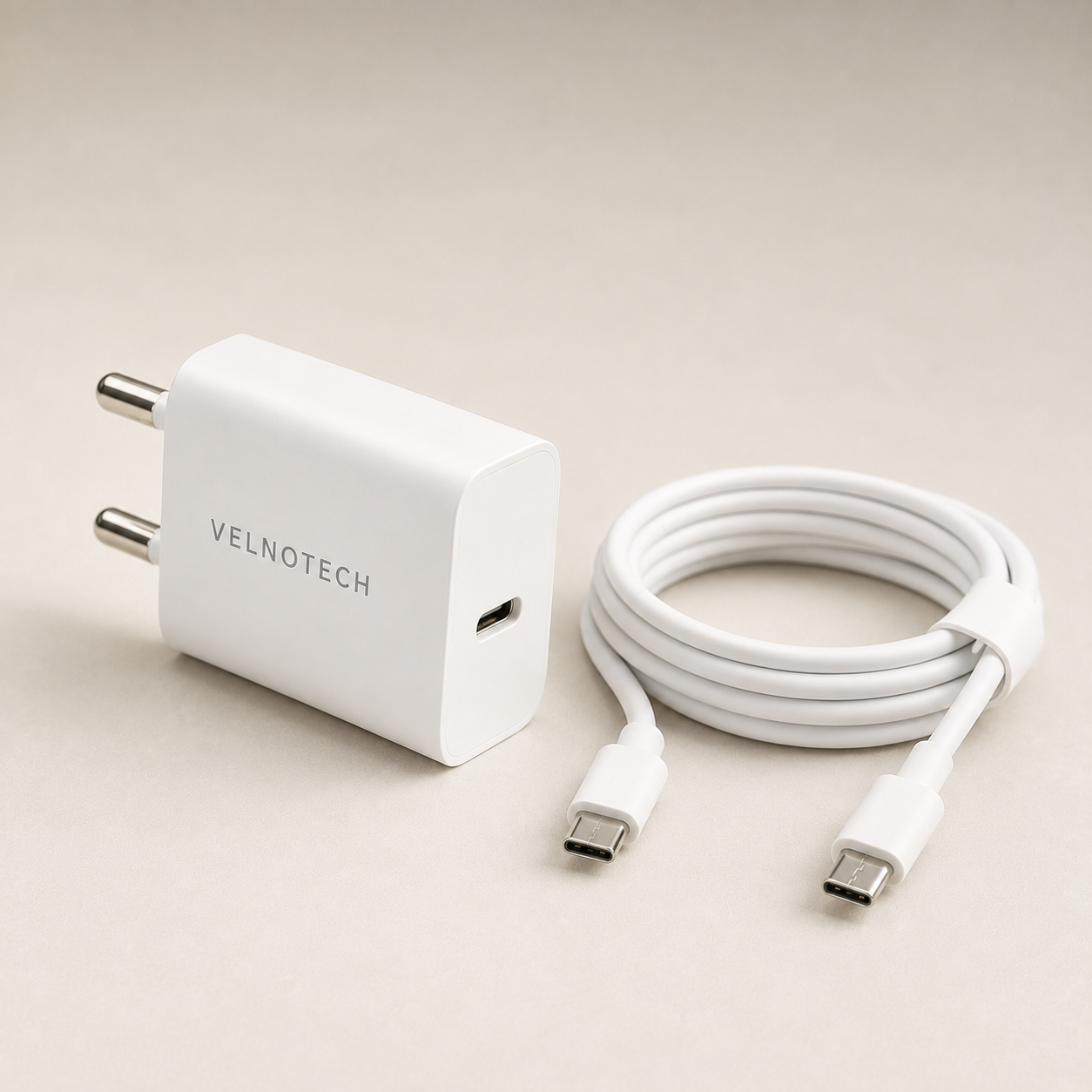 Velnotech 30W USB-C Charger – Fast Charging for iPhone, iPad & AirPods (PD + PPS)