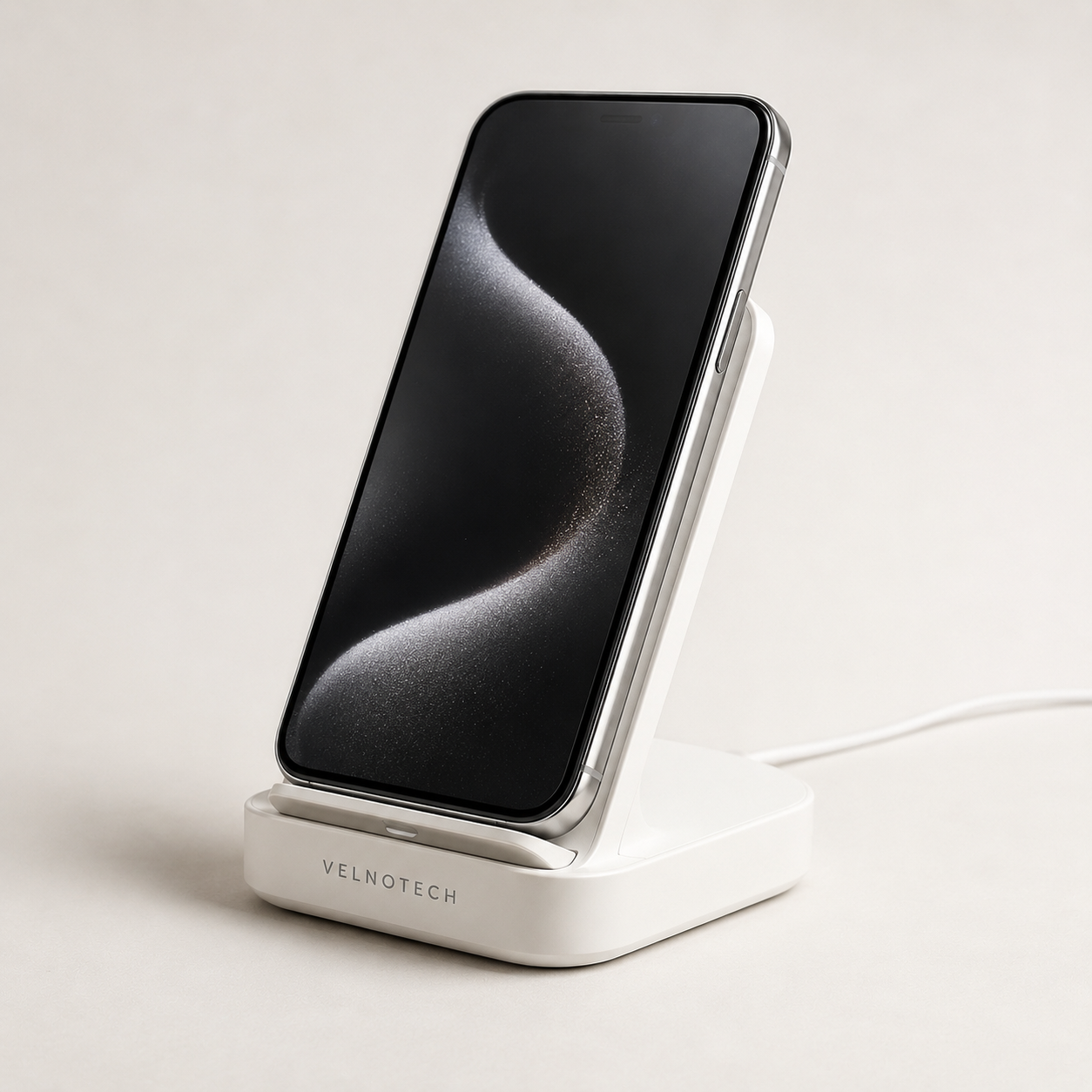 Velnotech 15W Wireless Charging Stand – Adjustable Qi Fast Charger for iPhone