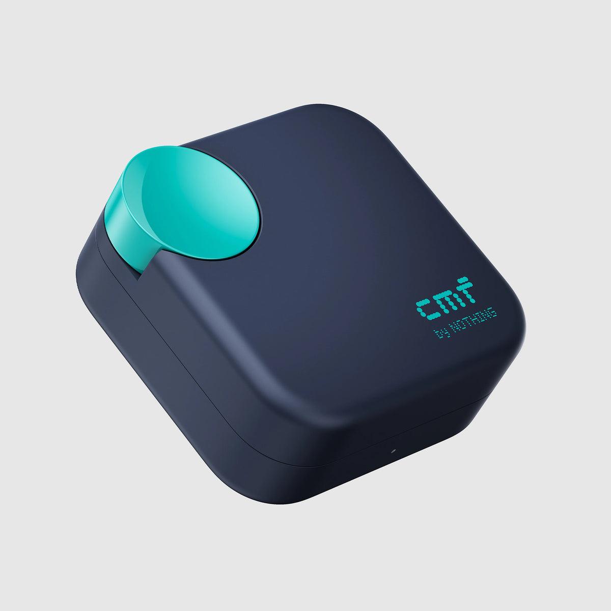 CMF by Nothing Buds Neo charging case in Dark Blue with teal dial